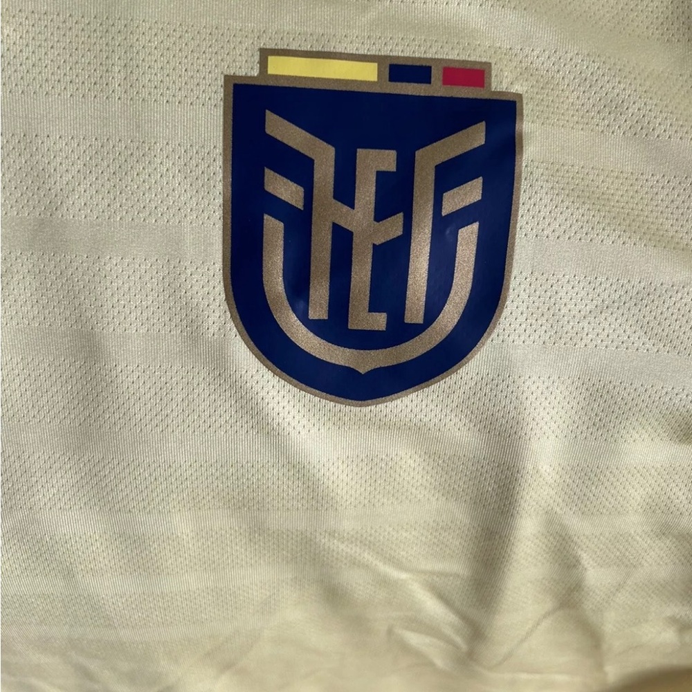 Ecuador Authentic National Team World Cup Qualifier 2026 Yellow Jersey Mens Sz L - Picture 5 of 7